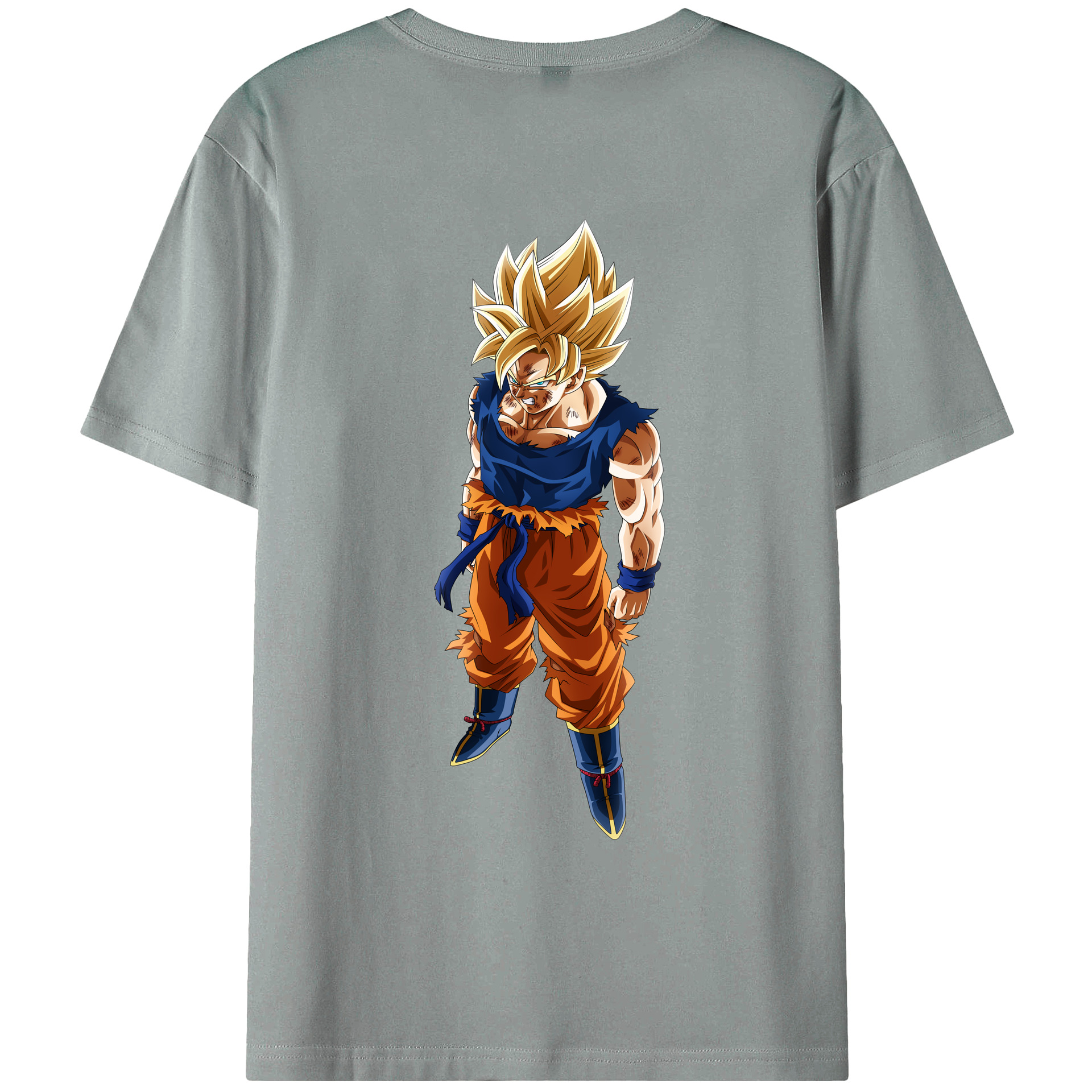 （画像用） ドラゴンボール 孫悟空（そん ごくう）Son Goku カカロット DRAGON BALL Kakarotto 綿100％ メンズ半袖Tシャツ（バックプリント） 通気性
